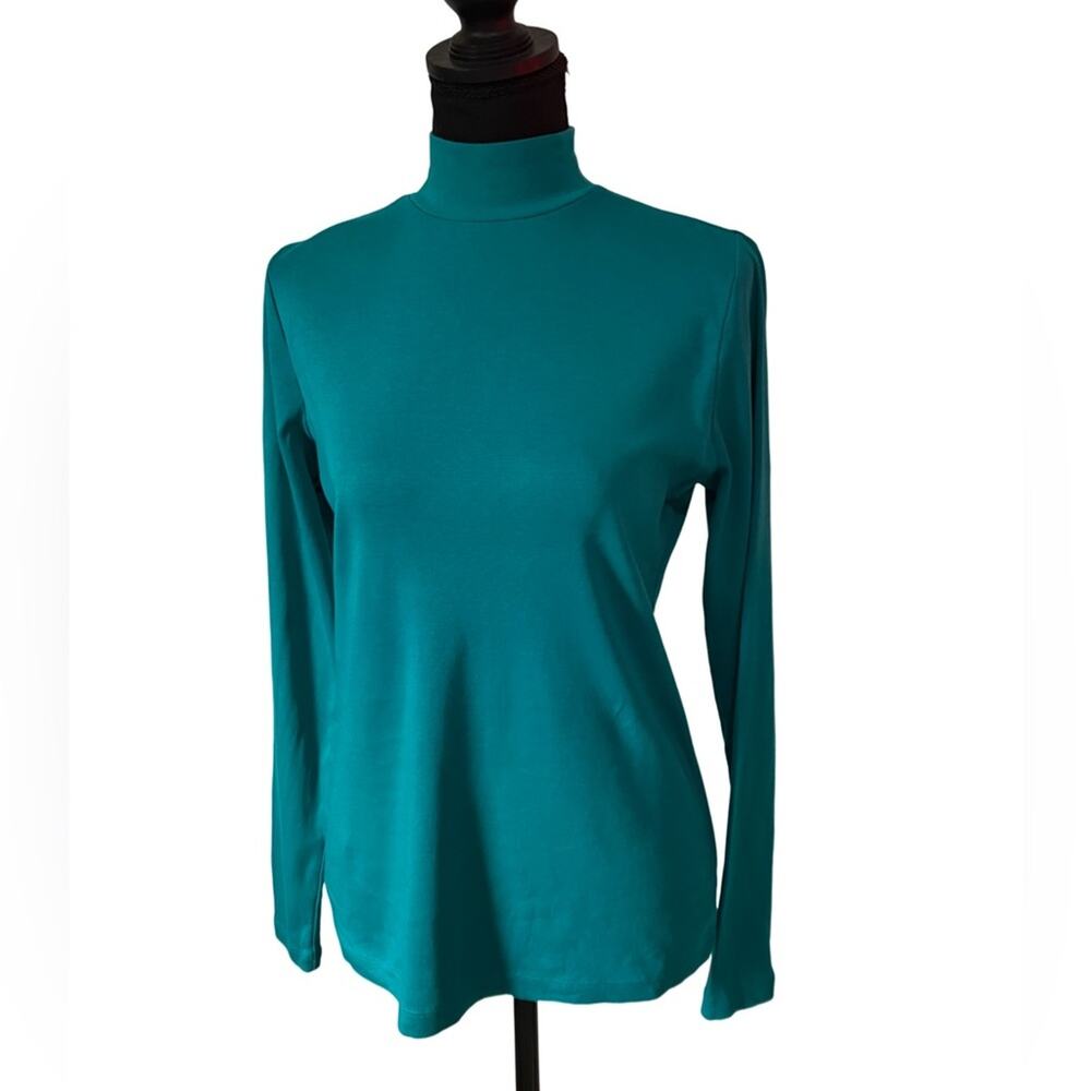 Kim Rogers Teal tone turtleneck Long Sleeve S